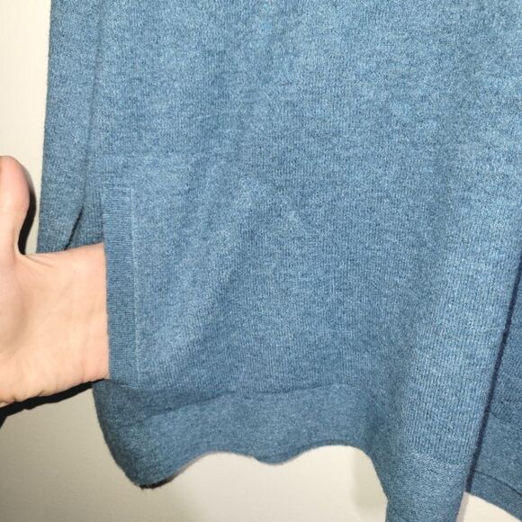Pure Jill Blue Alpaca Blend Pocket Sweater Large Petite - Picture 4 of 10